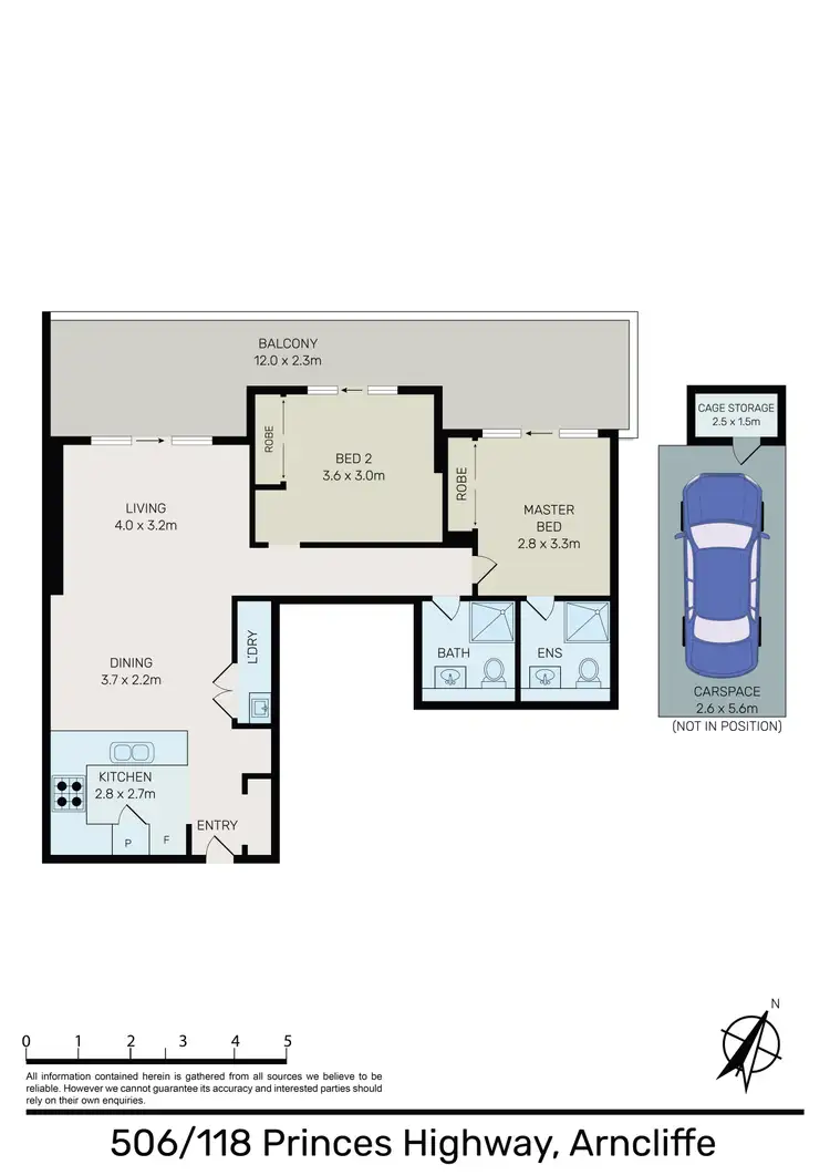 Floorplan of Homely apartment listing, 506/118 Princes Highway, Arncliffe NSW 2205
