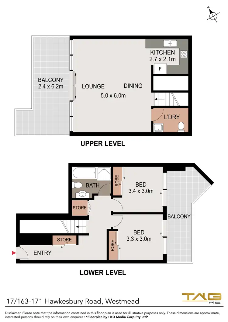 Floorplan of Homely apartment listing, 17/163-171 Hawkesbury Road, Westmead NSW 2145