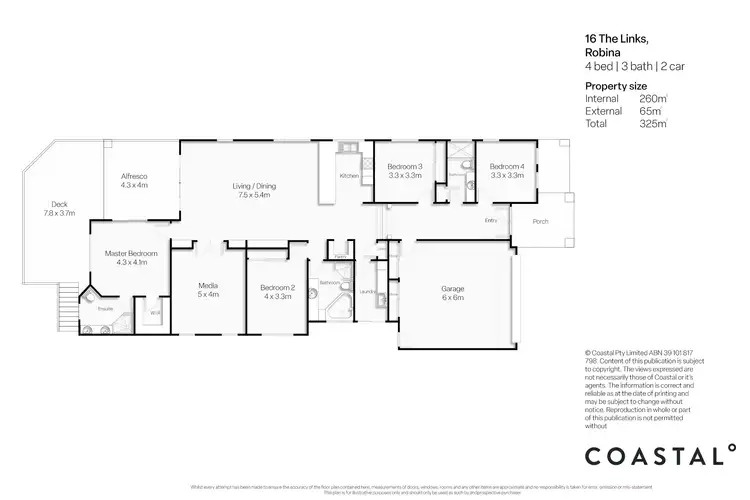 Floorplan of Homely house listing, 16 The Links, Robina QLD 4226