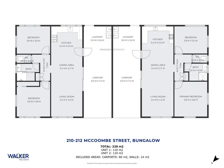 Floorplan of Homely semi-detached listing, 210-212 Mccoombe Street, Bungalow QLD 4870