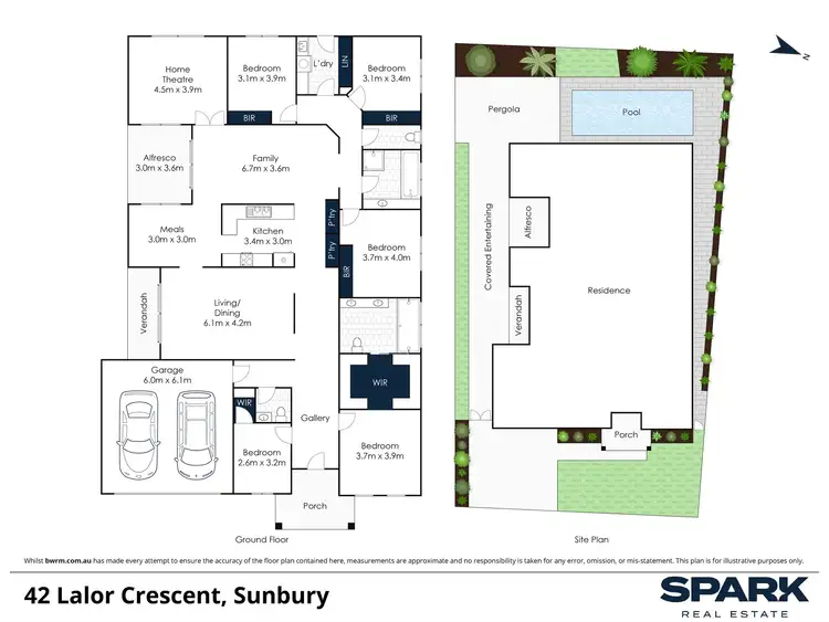 Floorplan of Homely house listing, 42 Lalor Crescent, Sunbury VIC 3429