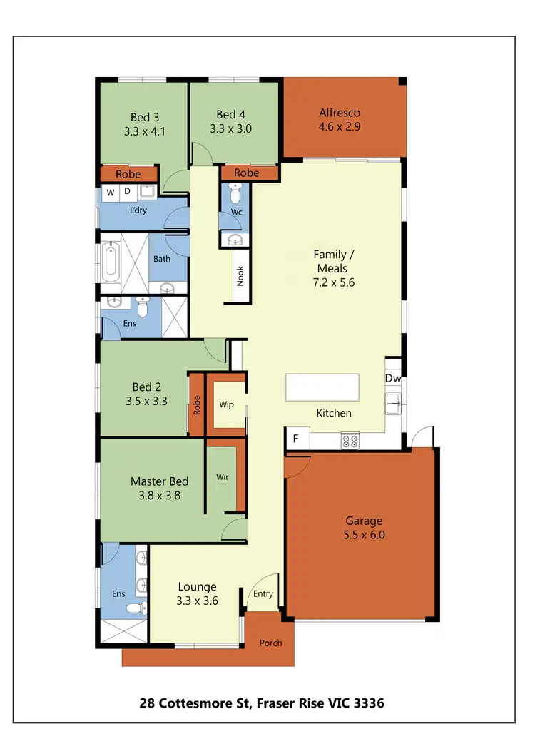 Floorplan of Homely house listing, 28 Cottesmore Street, Fraser Rise VIC 3336