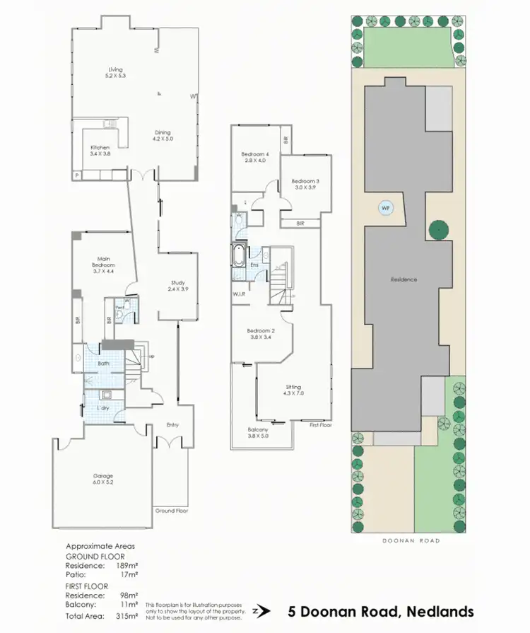 Floorplan of Homely house listing, 5 Doonan Road, Nedlands WA 6009