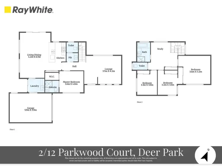 Floorplan of Homely house listing, 2/12 Parkwood Court, Deer Park VIC 3023