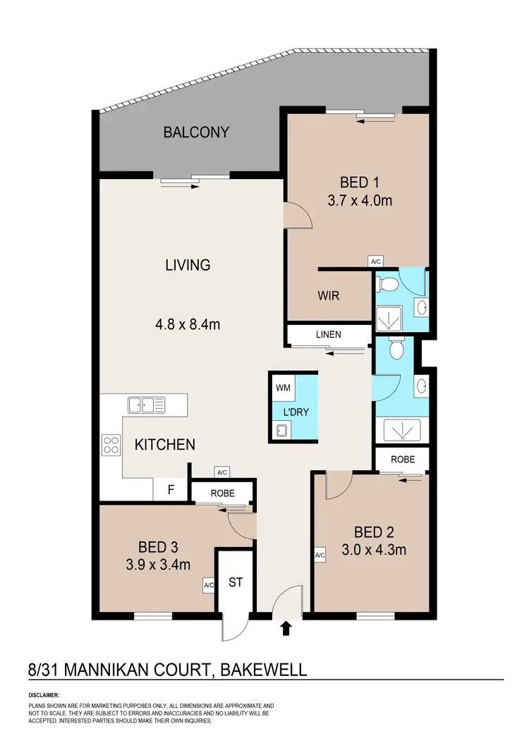Floorplan of Homely apartment listing, 8/31 Mannikan Court, Bakewell NT 832