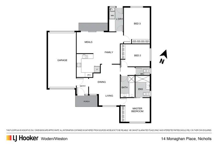 Floorplan of Homely house listing, 14 Monaghan Place, Nicholls ACT 2913