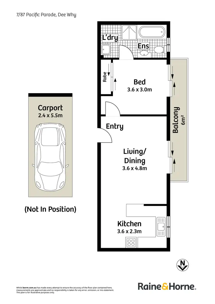 Floorplan of Homely unit listing, 7/87 Pacific Parade, Dee Why NSW 2099