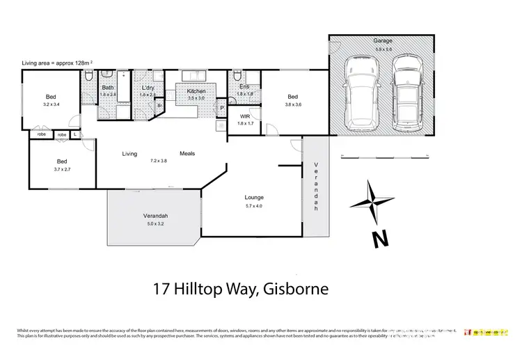 Floorplan of Homely house listing, 17 Hilltop Way, Gisborne VIC 3437