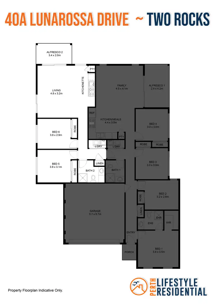 Floorplan of Homely house listing, 40A Lunarossa Drive, Two Rocks WA 6037