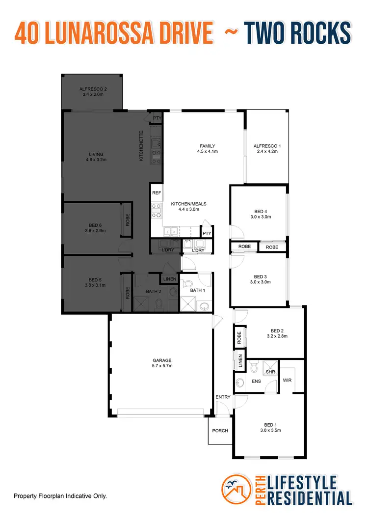 Floorplan of Homely house listing, 40 Lunarossa Drive, Two Rocks WA 6037