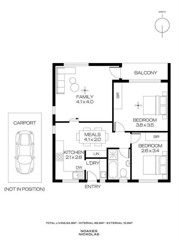 Floorplan of Homely unit listing, 3/7 Ilford Road, Clarence Gardens SA 5039