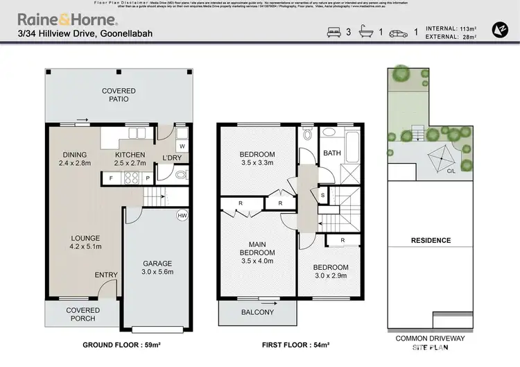 Floorplan of Homely townhouse listing, 3/34 Hillview Drive, Goonellabah NSW 2480