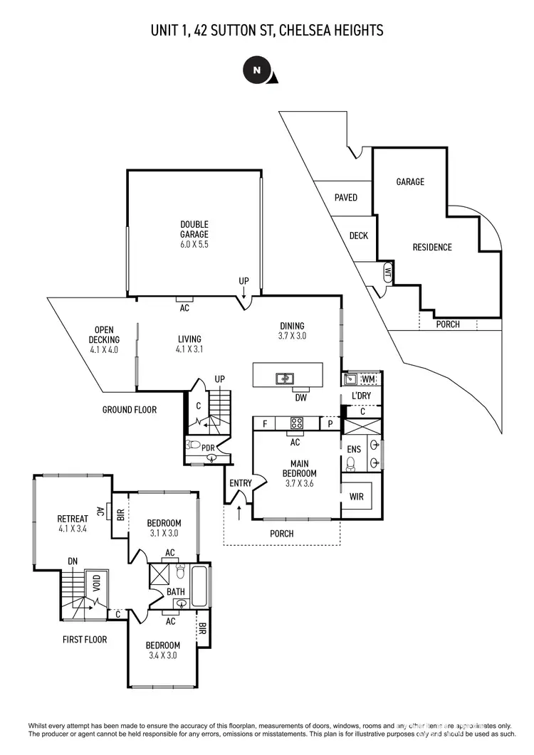 Floorplan of Homely townhouse listing, 1/42 Sutton Street, Chelsea Heights VIC 3196