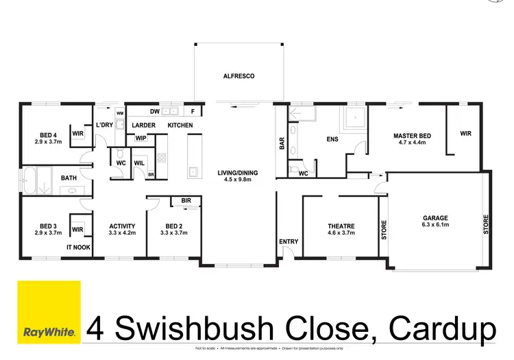 Floorplan of Homely house listing, 4 Swishbush Close, Cardup WA 6122