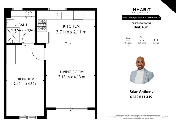 Floorplan of Homely apartment listing, 7/75 Cambridge Street, West Leederville WA 6007