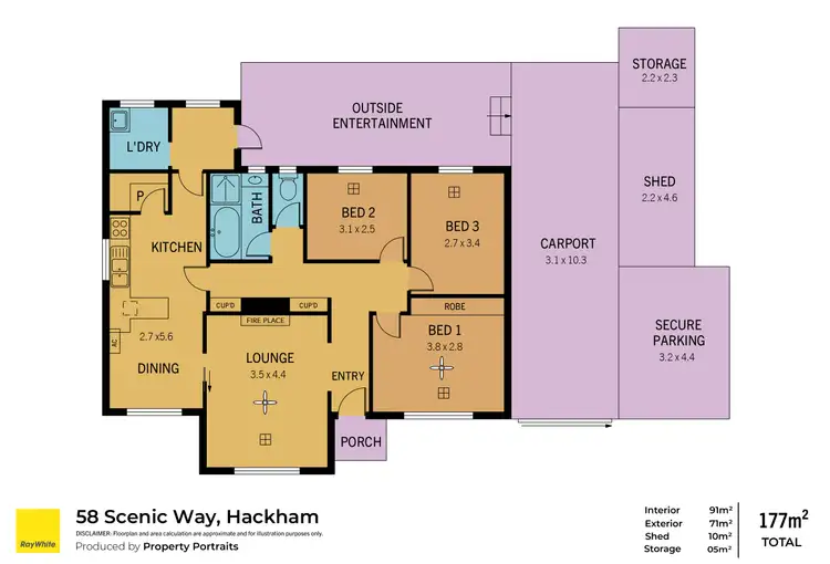 Floorplan of Homely house listing, 58 Scenic Way, Hackham SA 5163