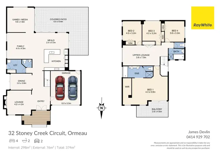 Floorplan of Homely house listing, 32 Stoney Creek Circuit, Ormeau QLD 4208