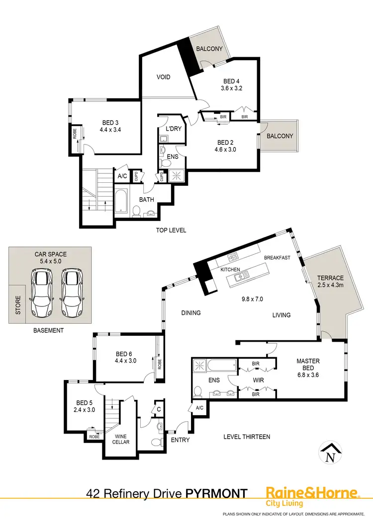 Floorplan of Homely apartment listing, Level13/42 Refinery Drive, Pyrmont NSW 2009