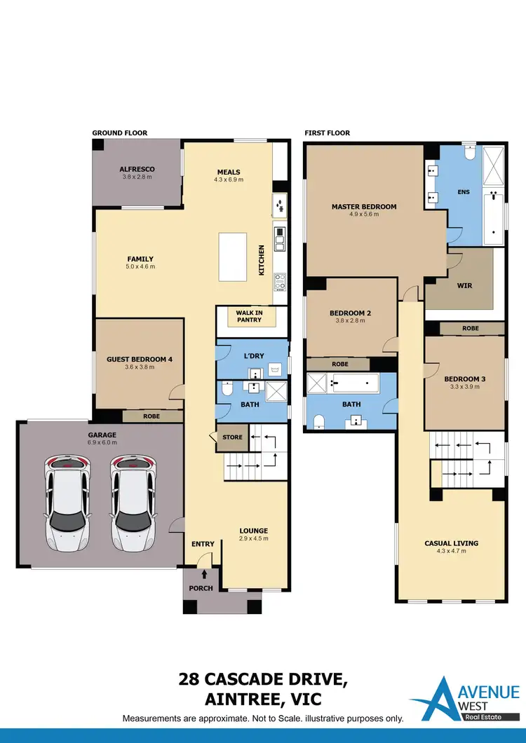 Floorplan of Homely house listing, 28 Cascade Drive, Aintree VIC 3336