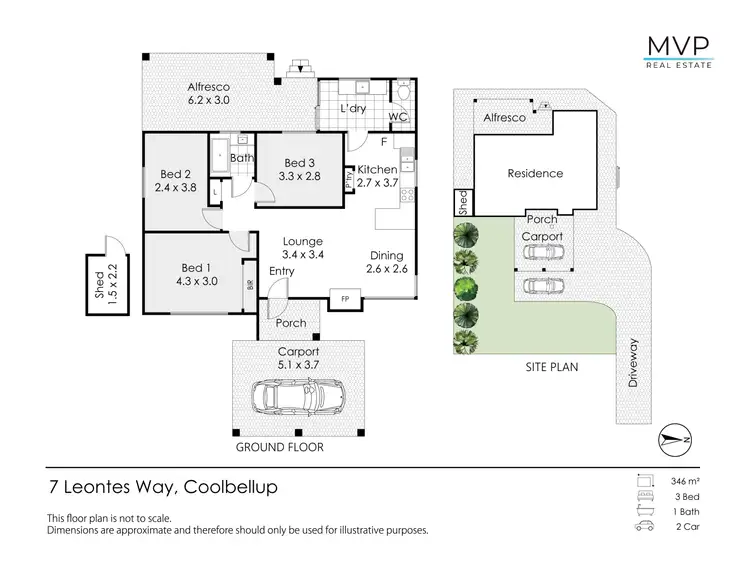 Floorplan of Homely house listing, 7 Leontes Way, Coolbellup WA 6163
