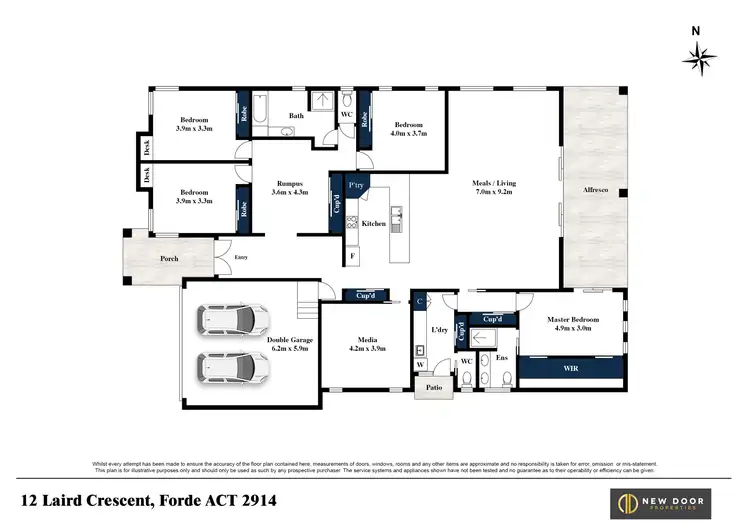 Floorplan of Homely house listing, 12 Laird Crescent, Forde ACT 2914