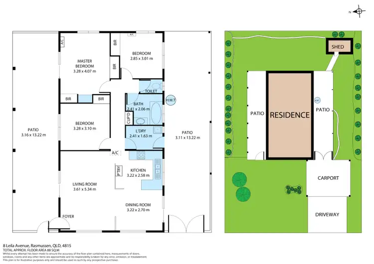 Floorplan of Homely house listing, 8 Leila Avenue, Rasmussen QLD 4815