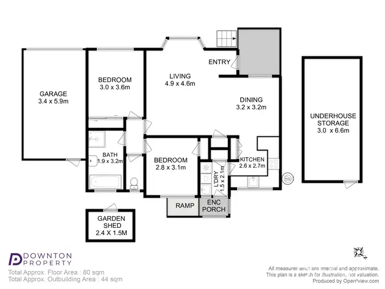Floorplan of Homely house listing, 2/1 Bosco Drive, Glenorchy TAS 7010