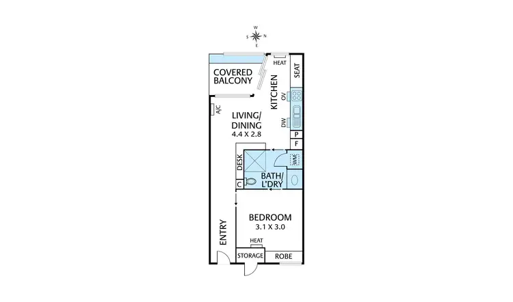 Floorplan of Homely apartment listing, 104/20 Peel Street, Collingwood VIC 3066