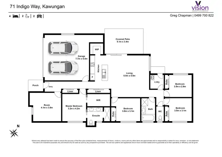 Floorplan of Homely house listing, 71 Indigo Way, Kawungan QLD 4655