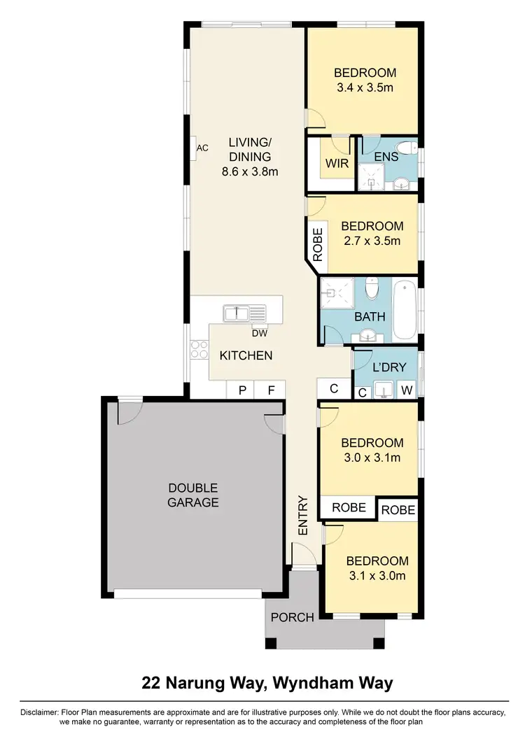 Floorplan of Homely house listing, 22 Narung Way, Wyndham Vale VIC 3024