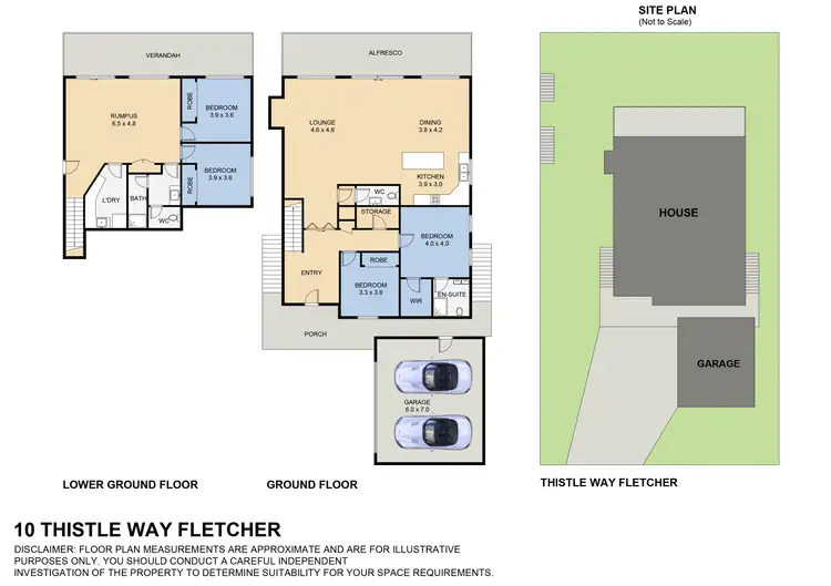 Floorplan of Homely house listing, 10 Thistle Way, Fletcher NSW 2287