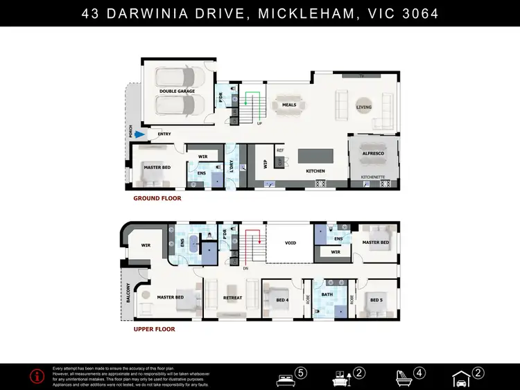 Floorplan of Homely house listing, 43 Darwinia Drive, Mickleham VIC 3064