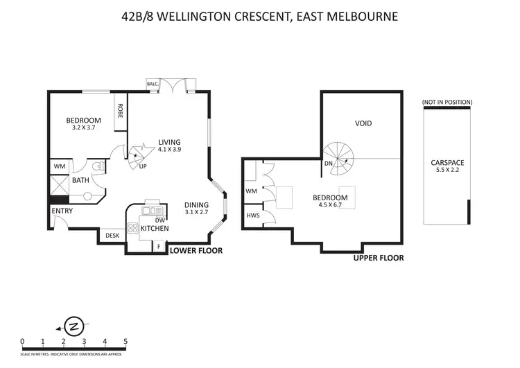 Floorplan of Homely apartment listing, 42B/8 Wellington Crescent, East Melbourne VIC 3002
