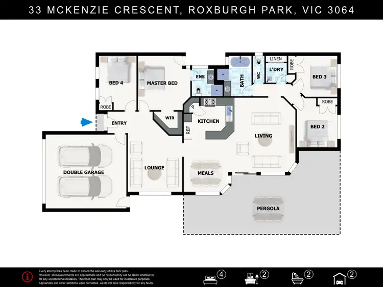 Floorplan of Homely house listing, 33 Mckenzie Crescent, Roxburgh Park VIC 3064