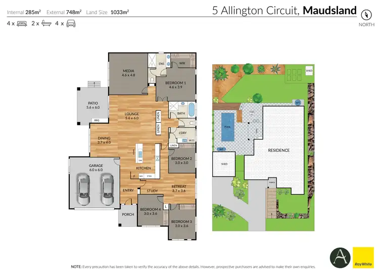 Floorplan of Homely house listing, 5 Allington Circuit, Maudsland QLD 4210