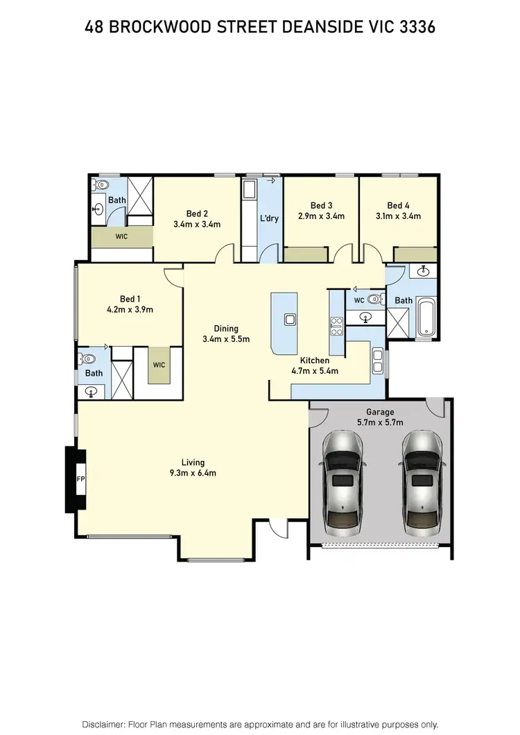 Floorplan of Homely house listing, 48 Brockwood Street, Deanside VIC 3336