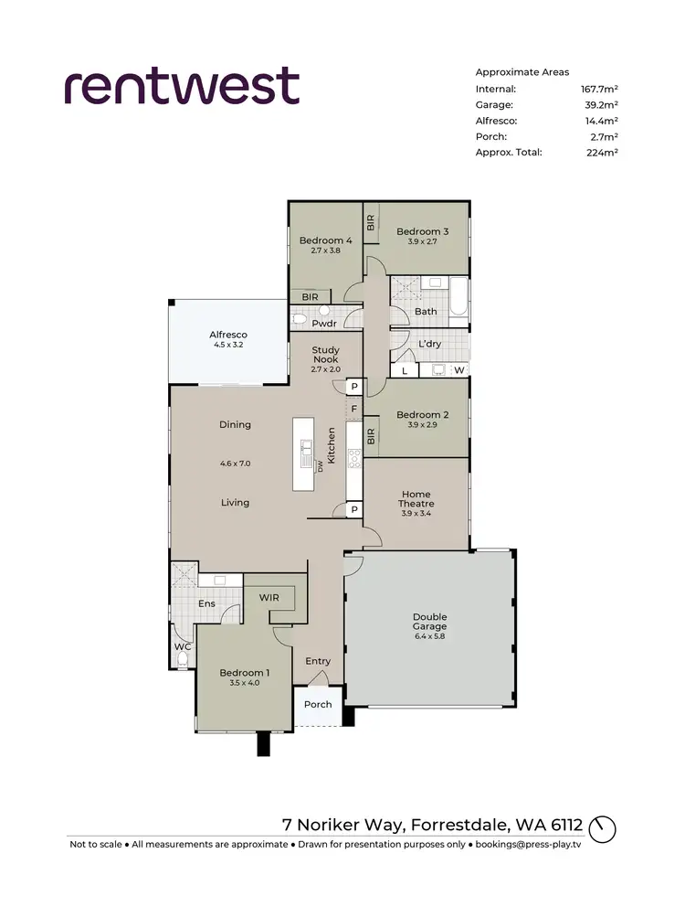 Floorplan of Homely house listing, 7 Noriker Way, Forrestdale WA 6112