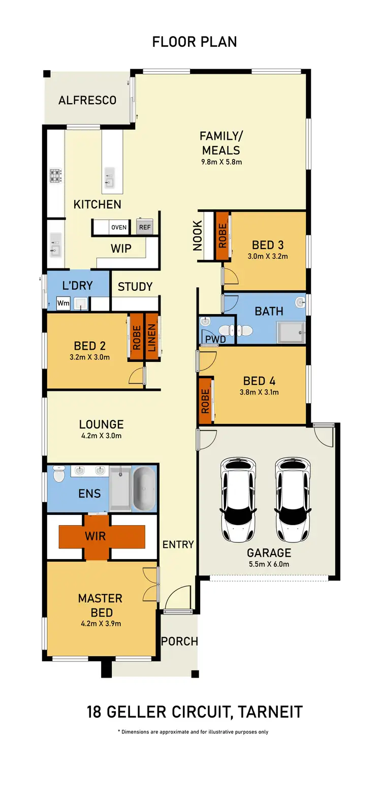Floorplan of Homely house listing, 18 Geller Circuit, Tarneit VIC 3029