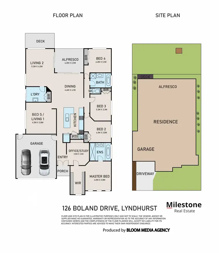 Floorplan of Homely house listing, 126 Boland Drive, Lyndhurst VIC 3975