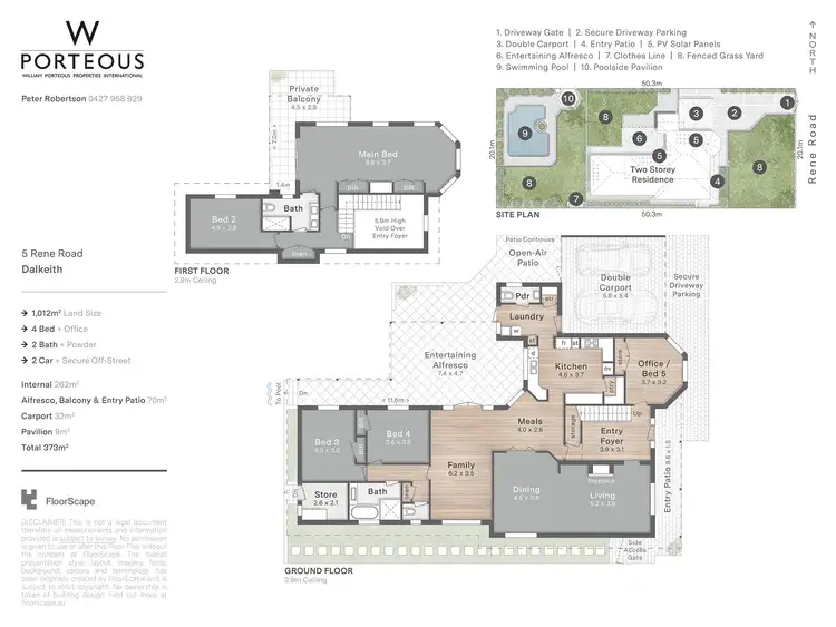 Floorplan of Homely house listing, 5 Rene Road, Dalkeith WA 6009