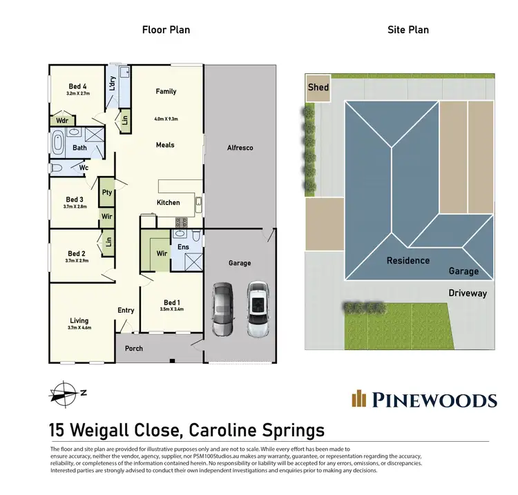 Floorplan of Homely house listing, 15 Weigall Close, Caroline Springs VIC 3023