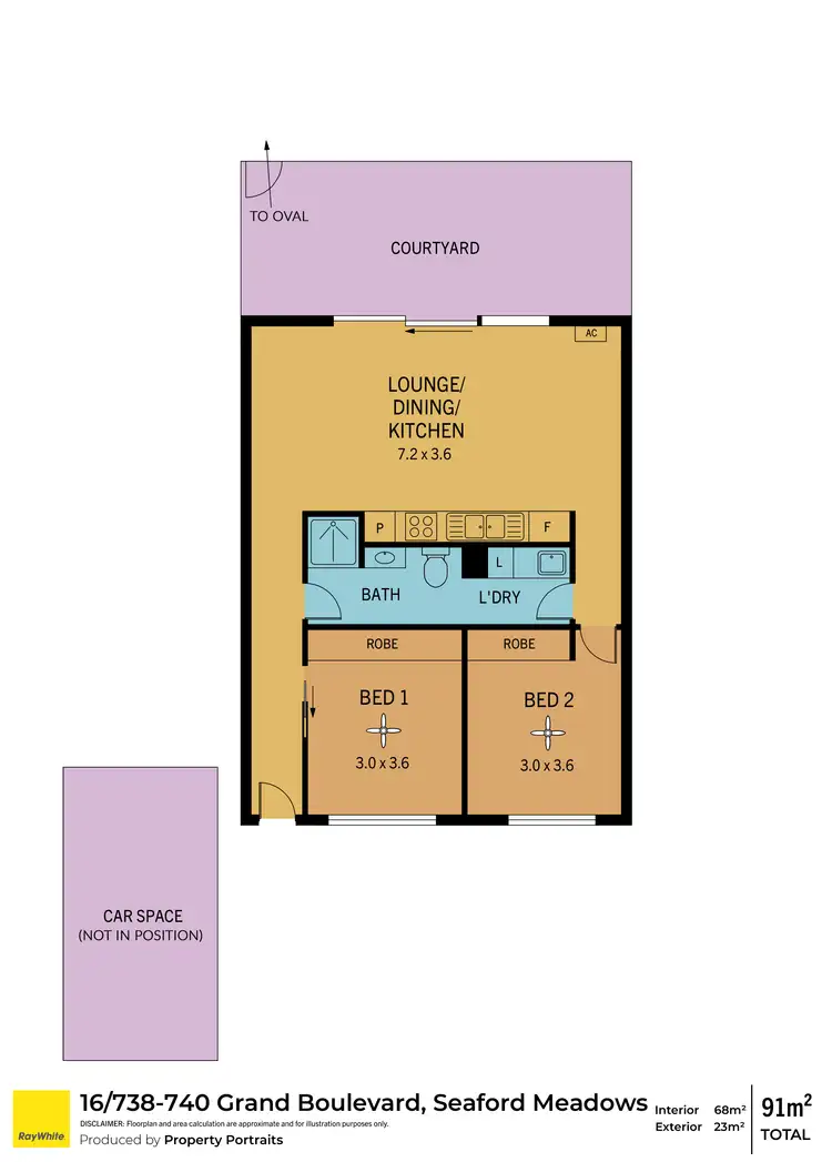 Floorplan of Homely house listing, 16/738-740 Grand Boulevard, Seaford Meadows SA 5169