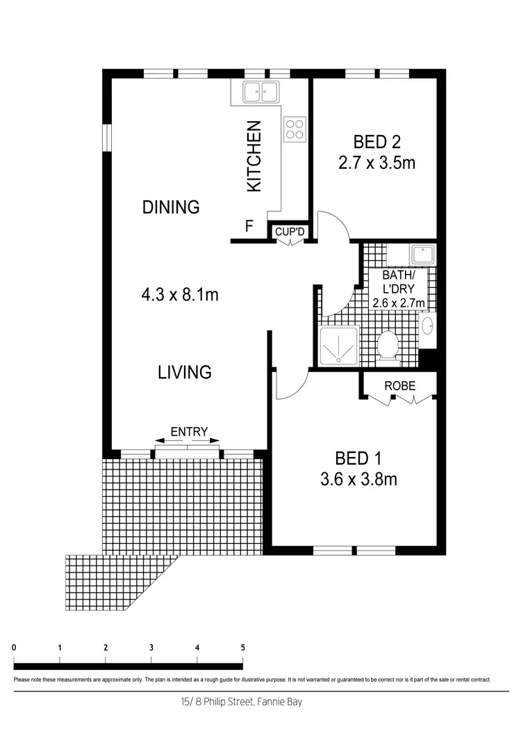 Floorplan of Homely apartment listing, 15/8 Philip Street, Fannie Bay NT 820