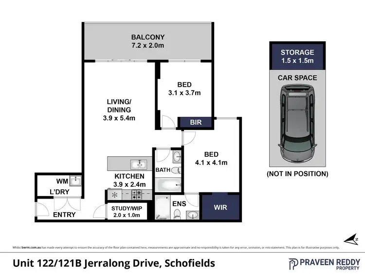 Floorplan of Homely house listing, 122/121B Jerralong Drive, Schofields NSW 2762