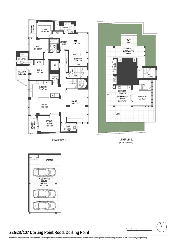 Floorplan of Homely apartment listing, 22&23/107 Darling Point Road, Darling Point NSW 2027