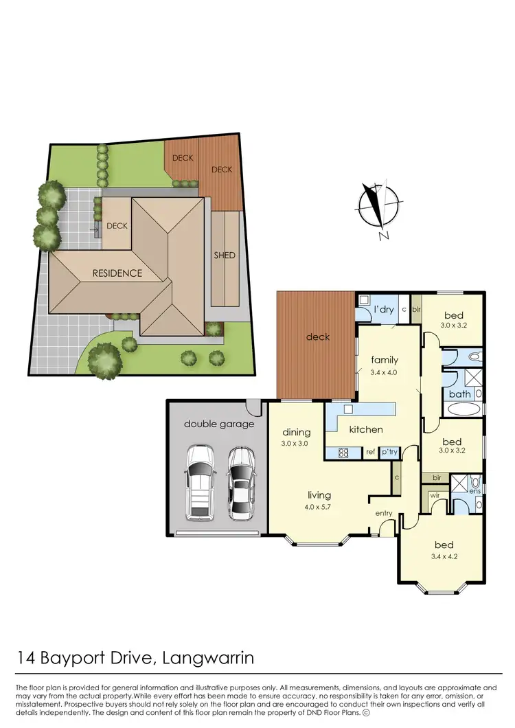 Floorplan of Homely house listing, 14 Bayport Drive, Langwarrin VIC 3910