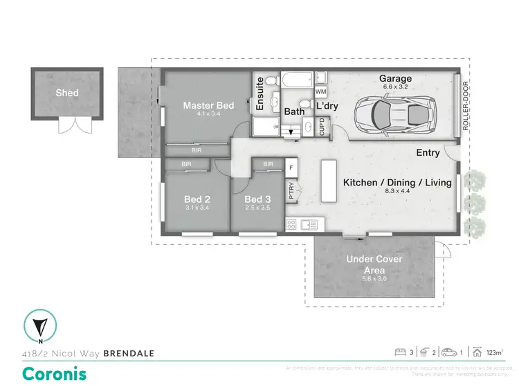 Floorplan of Homely townhouse listing, 418/2 Nicol Way, Brendale QLD 4500