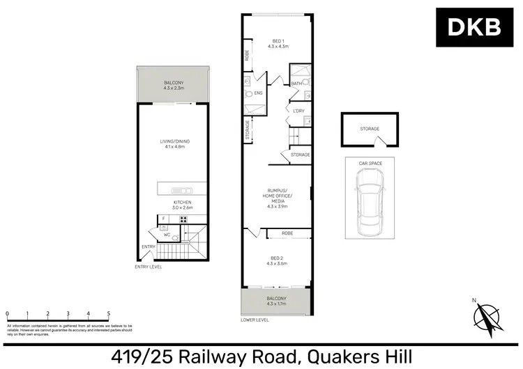 Floorplan of Homely apartment listing, 419/25 Railway Road, Quakers Hill NSW 2763