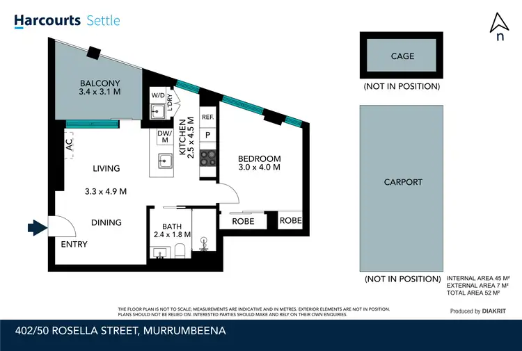 Floorplan of Homely apartment listing, 402/50 Rosella Street, Murrumbeena VIC 3163