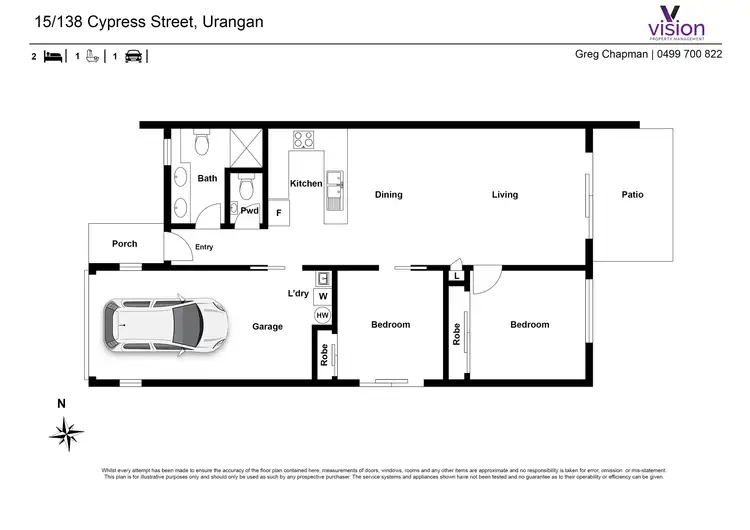 Floorplan of Homely unit listing, 15/138 Cypress Street, Urangan QLD 4655